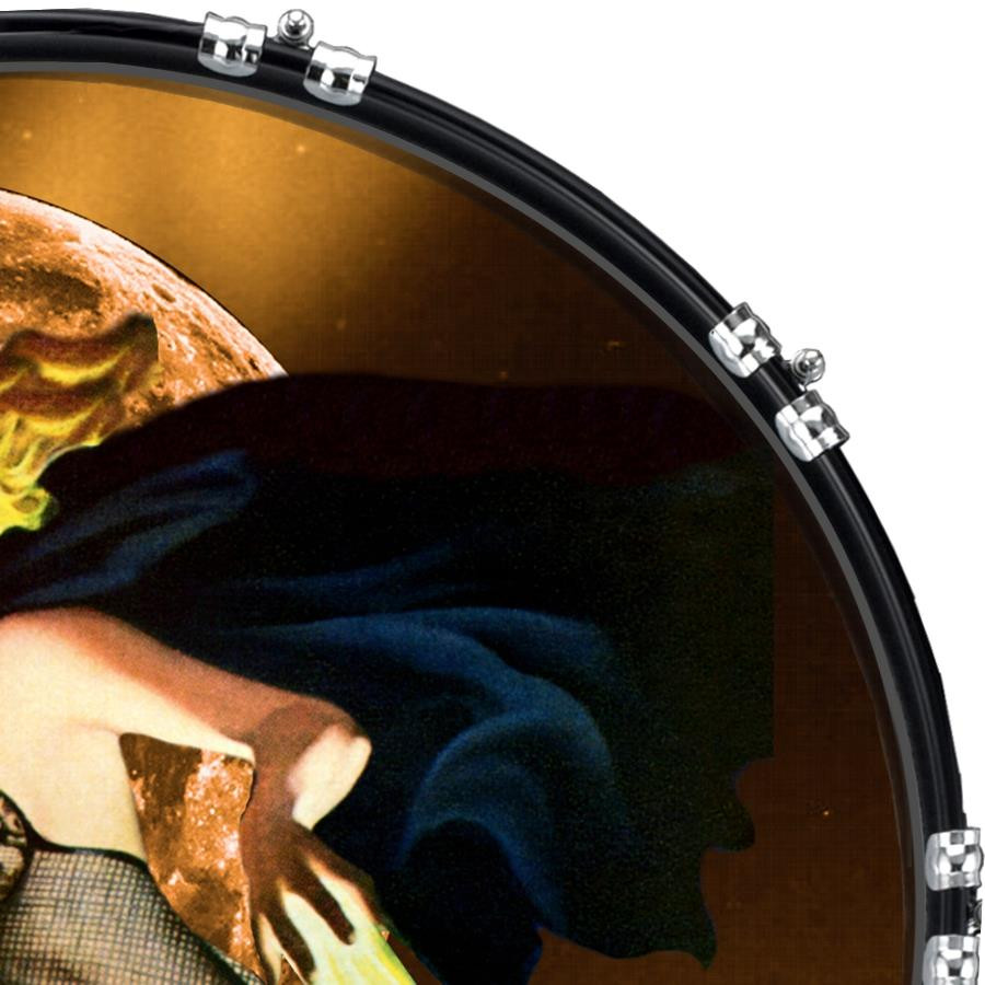 20" Custom Bass Kick Drum Front Head Graphic Graphical Witchcraft Moon