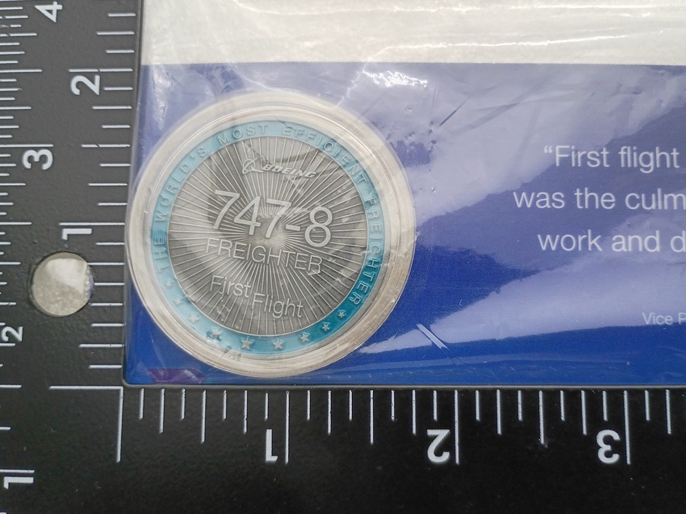 Boeing 747-8 Freighter First Flight Challenge Coin