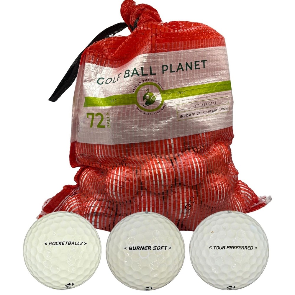 72 Used Golf Balls Taylormade 3A/2A Mesh Bag