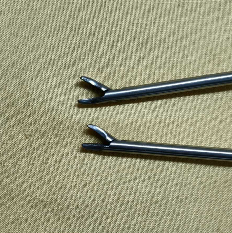 2pc Laparoscopic Needle Holder Curved Jaw 5mm Black Handle Reusable Instruments