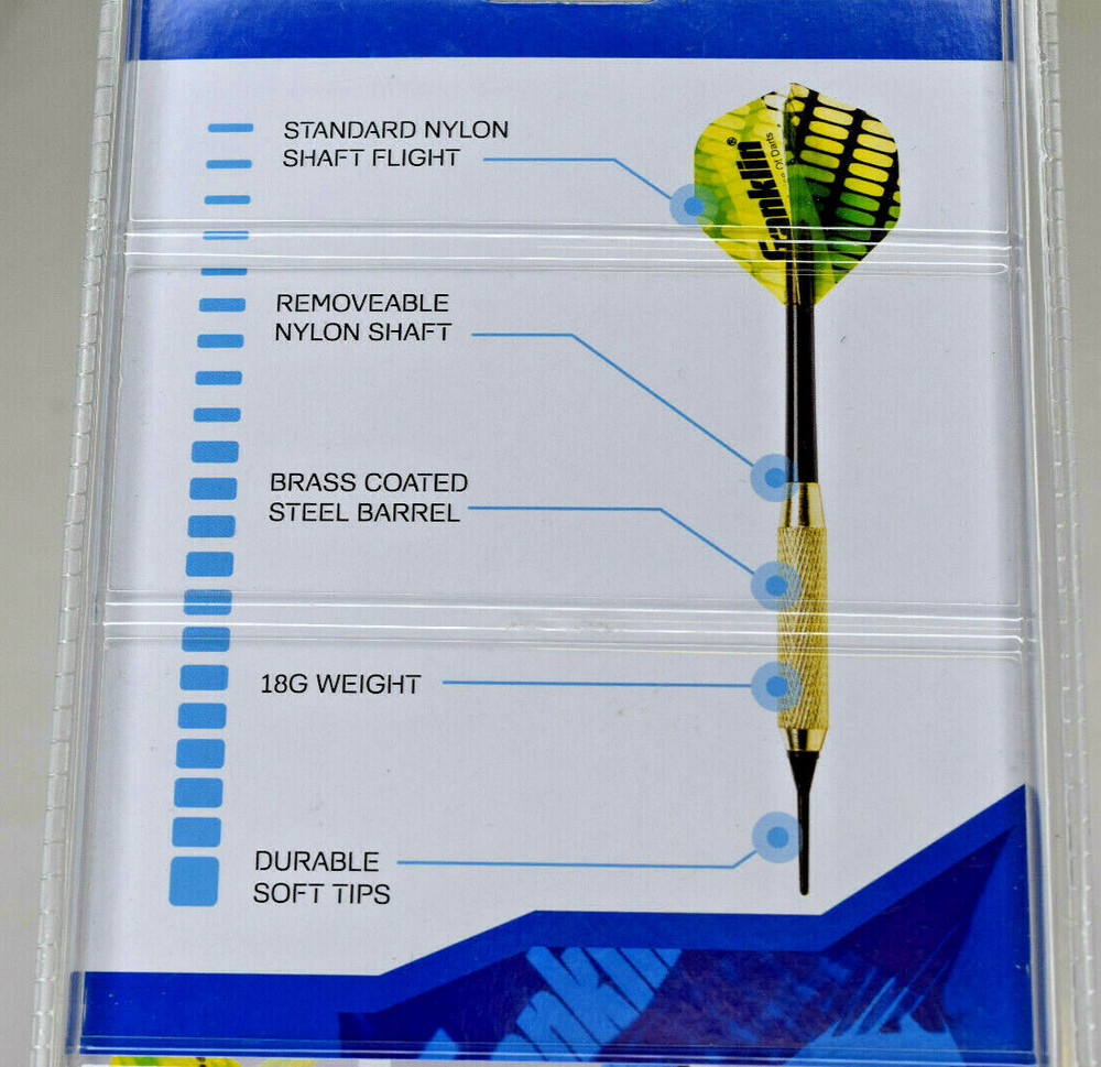 Franklin Soft Tip Darts for Soft Tip Dartboards NIP