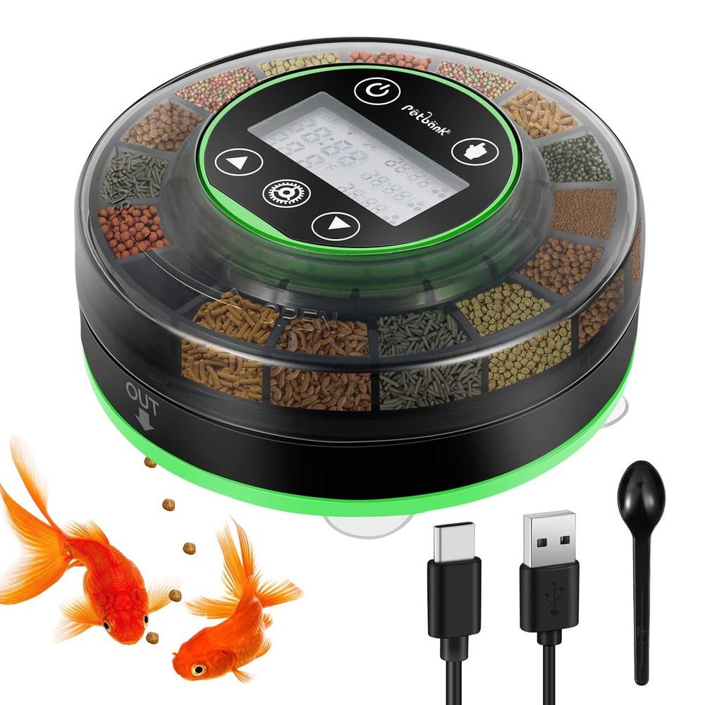 Automatic Fish Feeder for Aquarium - Moisture-Proof and Precision Feeding Bet...