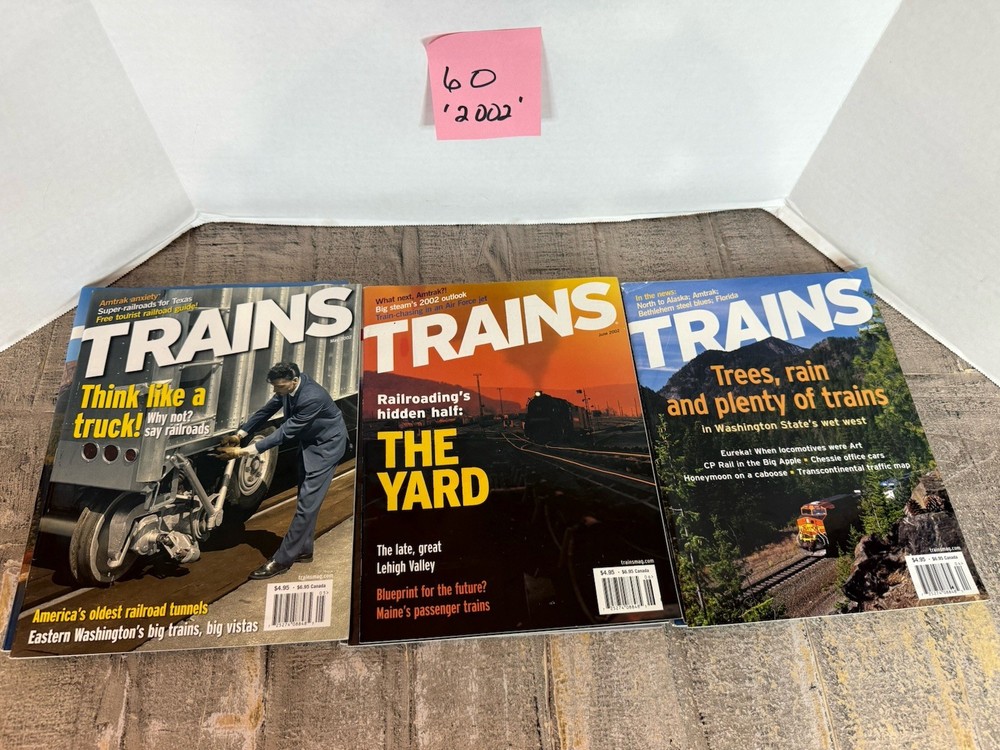 Trains Magazine Bundle #60 Year 2002
