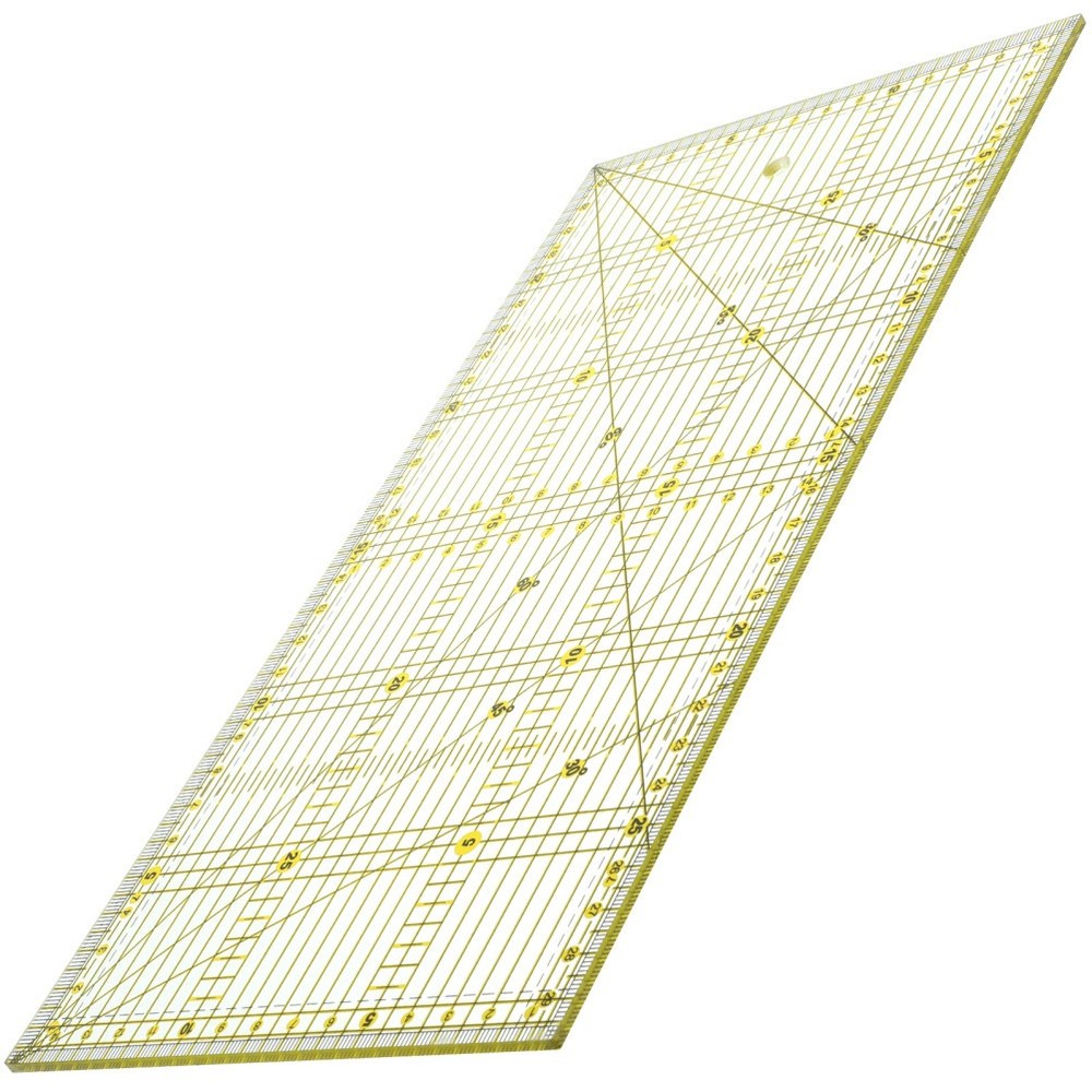 Patchwork Ruler for Quilting Projects with Non Slip Double Color Grid Lines