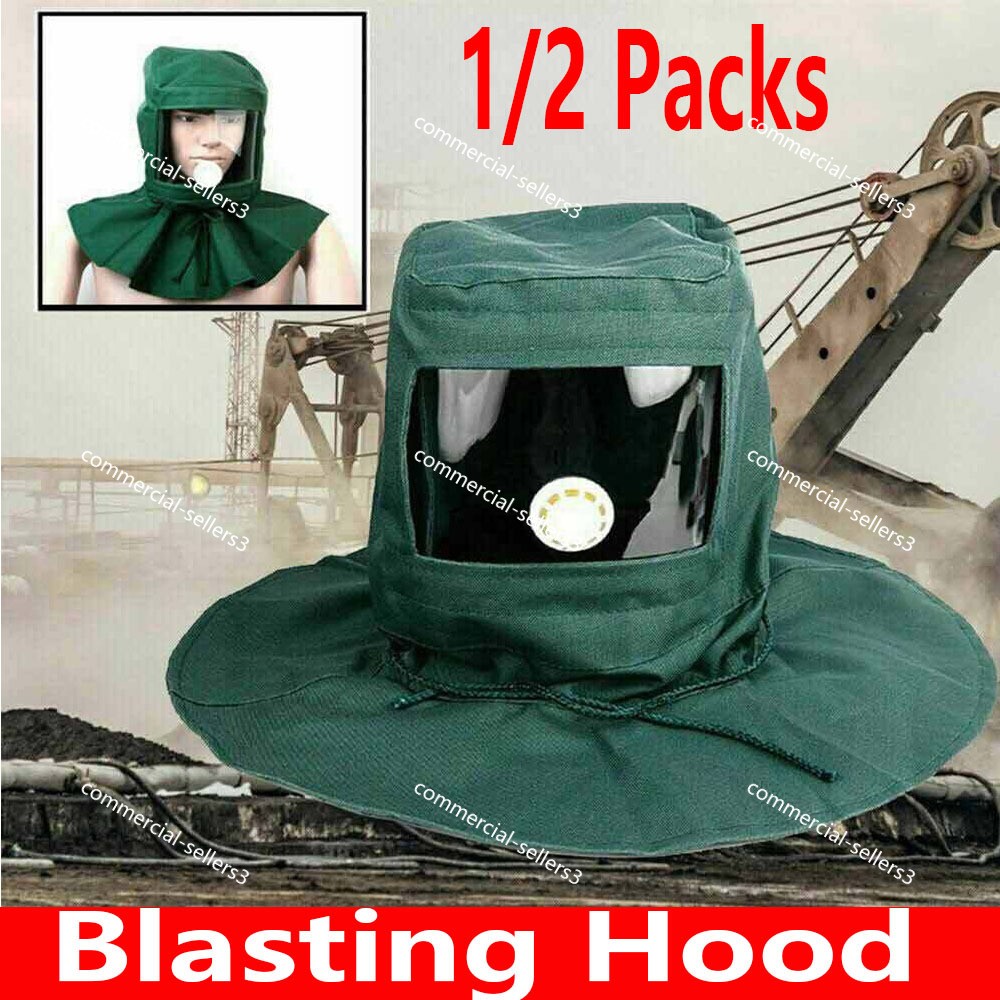 Anti Wind Sand Blasting Hood Cap / Sandblaster Tools Dust Protective Face Shield