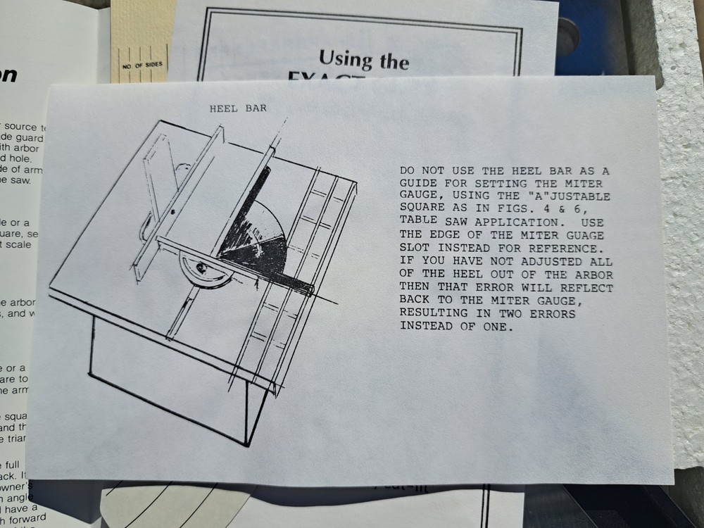 Exact Cuts Adjustable Square Use With Radial And Table Saws