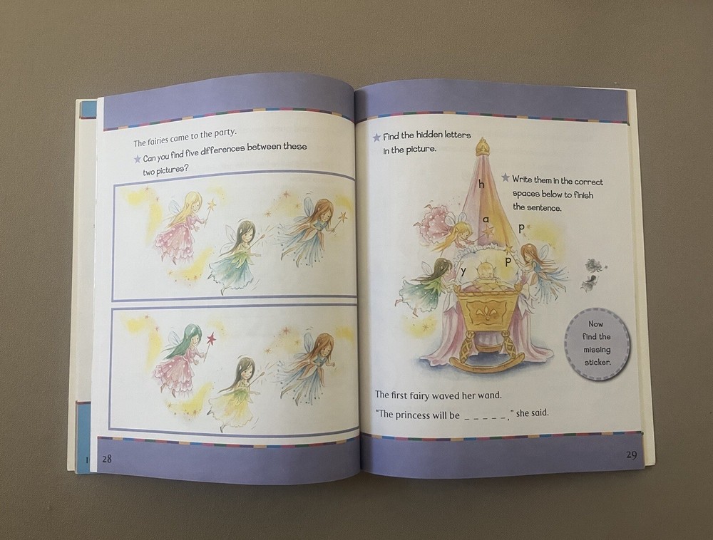 48 Pg Read/Learn Sleeping Beauty Sticker Activity Book~Includes 60 Stickers, New