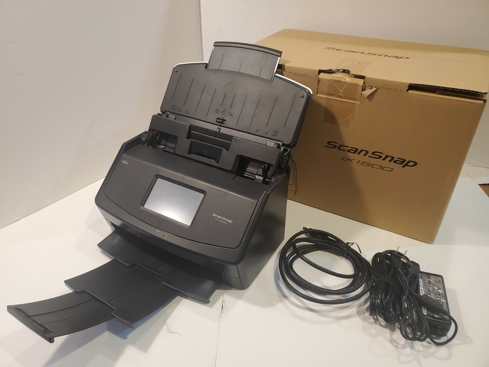 Fujitsu iX1500 (Black) scanner Full Package in Box