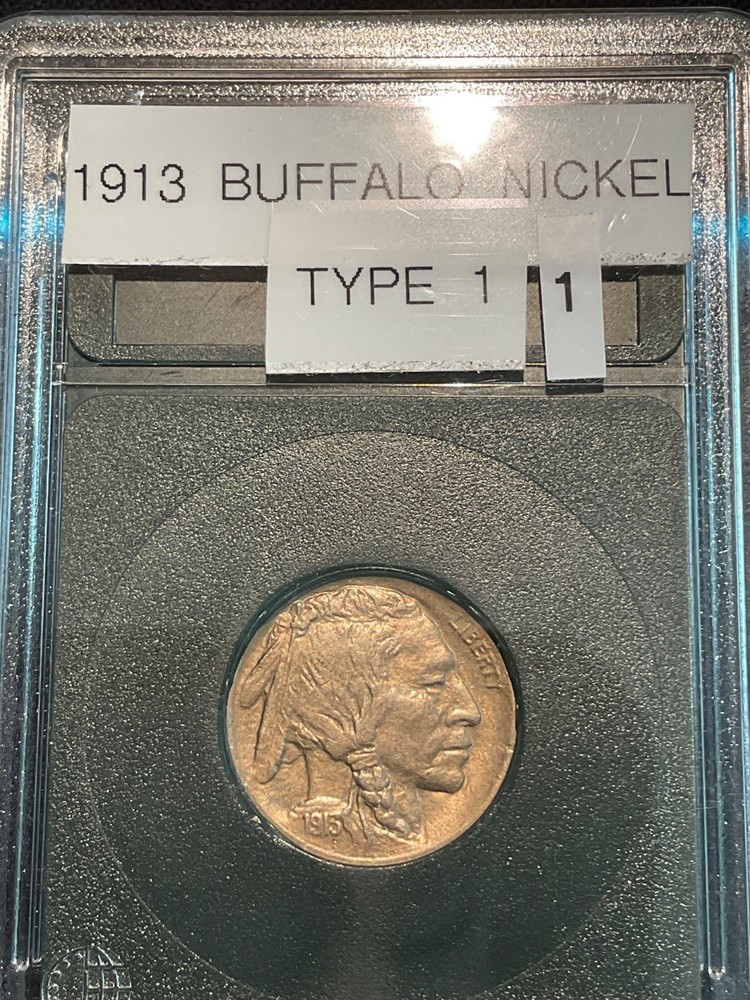 1913 BUFFALO NICKEL TYPE 1 AU