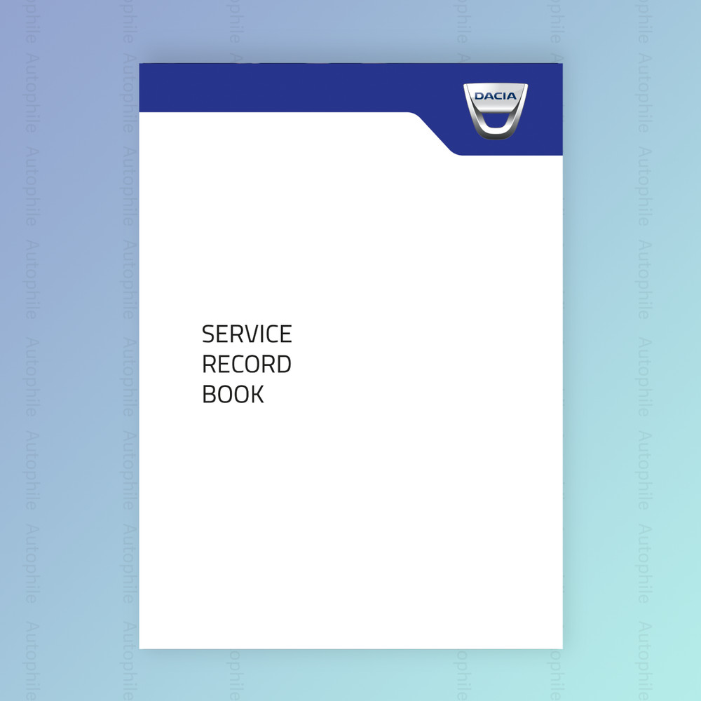 Dacia Spring Service History Book, blank for all models