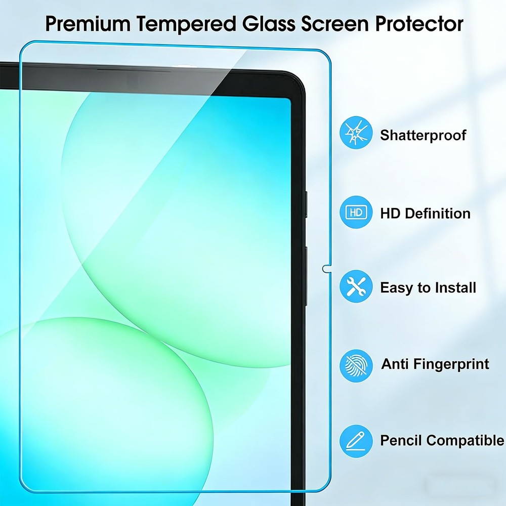 TiKeDa 2 Pack Screen Protector for Galaxy Tab A11 Plus 2025 / A9 Clear