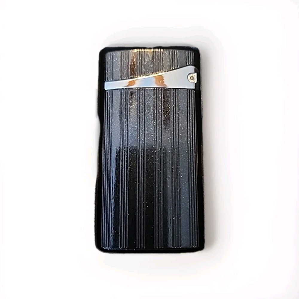 Mini Torch Lighter, Butane, Black Silver, Flame Adjustable