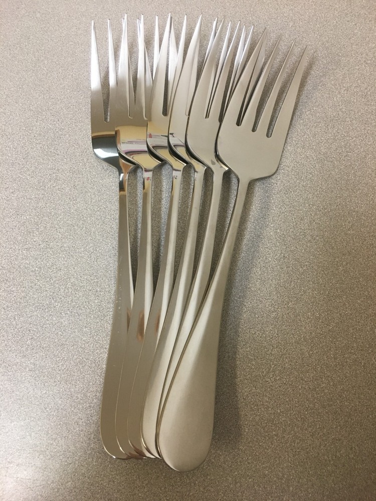 Towle Silver Stainless Steel Traditional Universal Pattern Fork -Box of 6