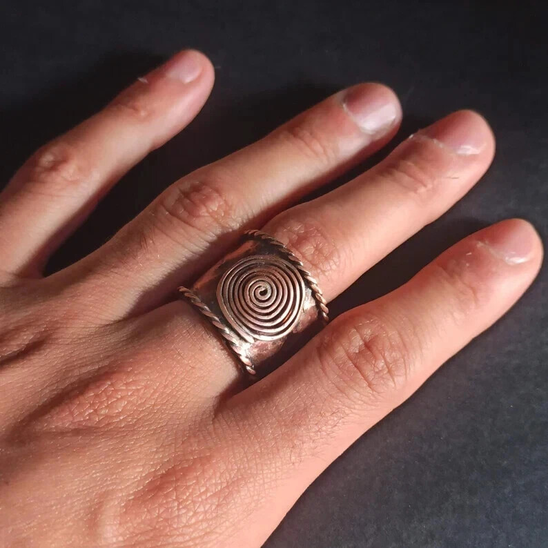 Solid Pure Copper Minimalist Healing Ring, Handmade, Unisex, Wide Openable Band