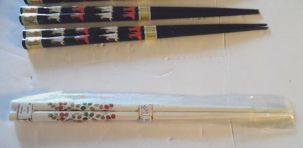 Lot of 7 Chopsticks Sets, Decorative & Reusable