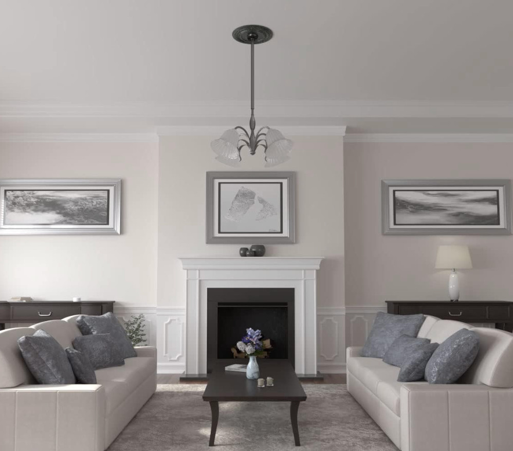 Ekena Millwork Dublin Ceiling Medallion, 17 7/8"OD Green Crackle Turtle