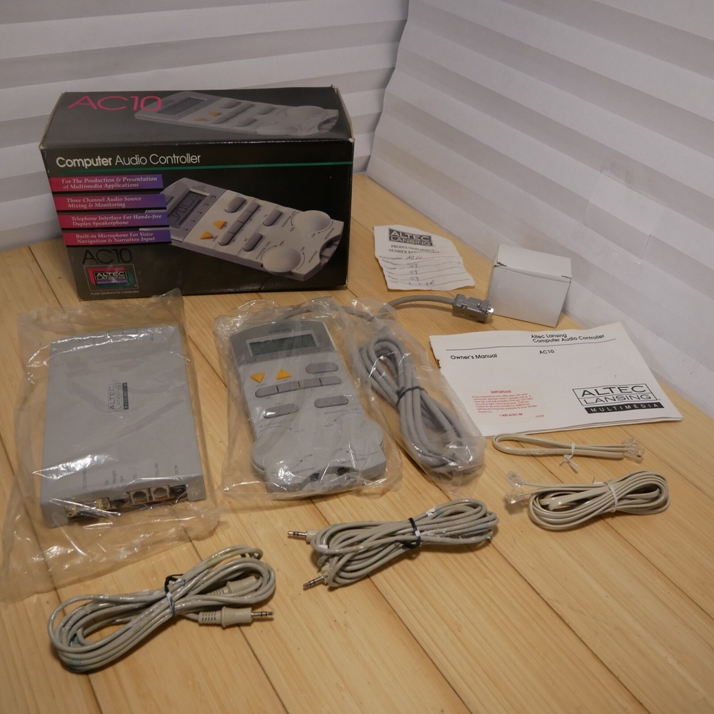 Rare 1994 Vintage Altec Lansing Computer Audio Controller AC10 with original box