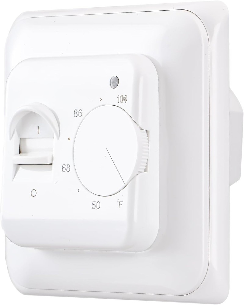 Baomain Home Nonprogrammable Thermostats, Radiant Floor Heating White
