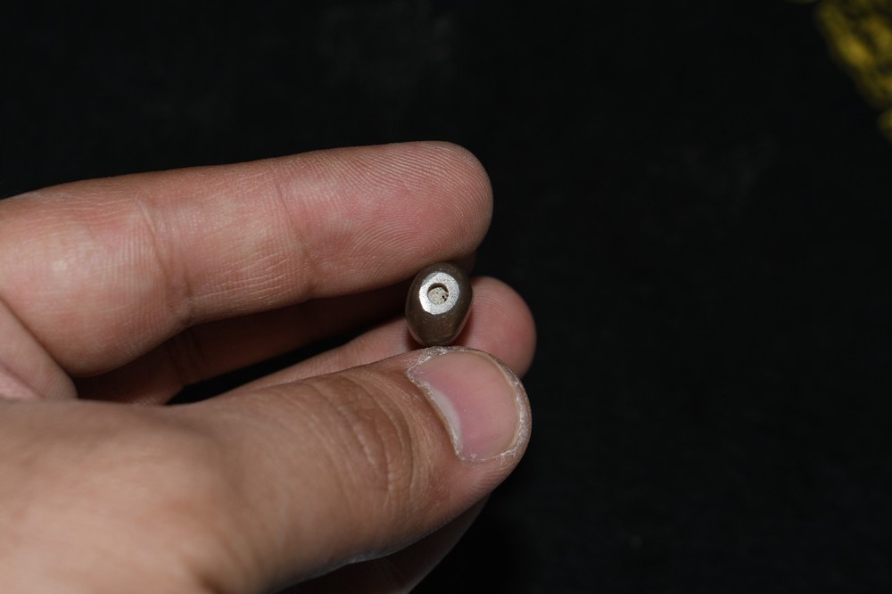 Large Ancient Central Asian Banded Agate Stone Bead over 2000 Years Old