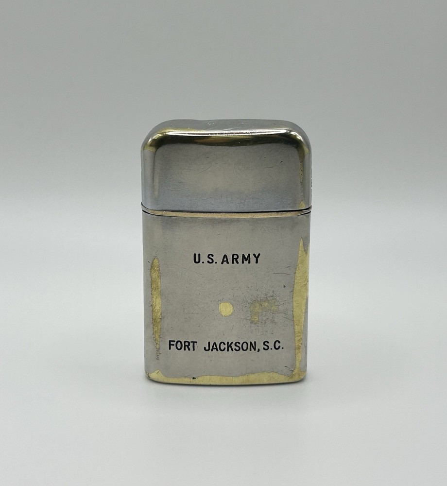 Vintage US Army Ronson Super WindLite Lighter Fort Jackson SC
