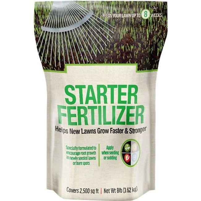 Spring or Fall Lawn Starter Fertilizer - 8 lb. Bag - Covers 2,500 sq. ft.