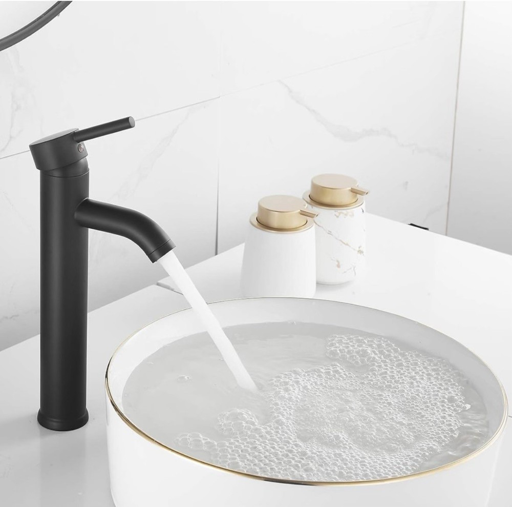 Single Handle Matte Black Bathroom Sink Faucet Single Hole Open Box
