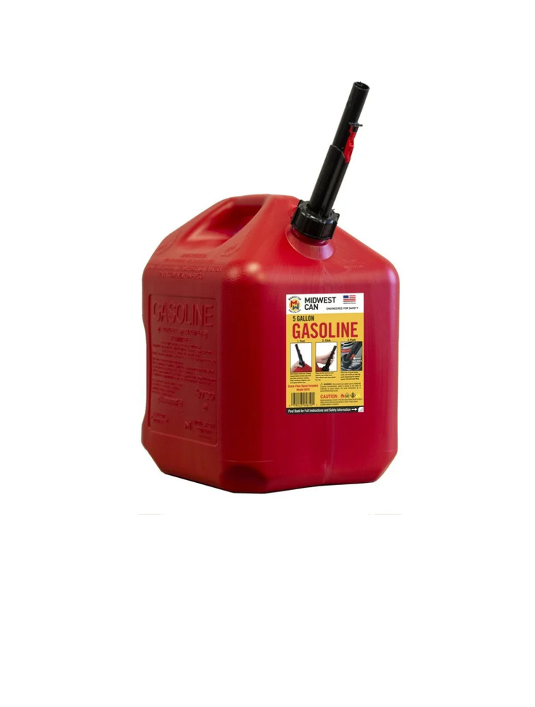 5 Gallon Capacity Gas Can with Flame Mitigation Device, Red , 2 pack