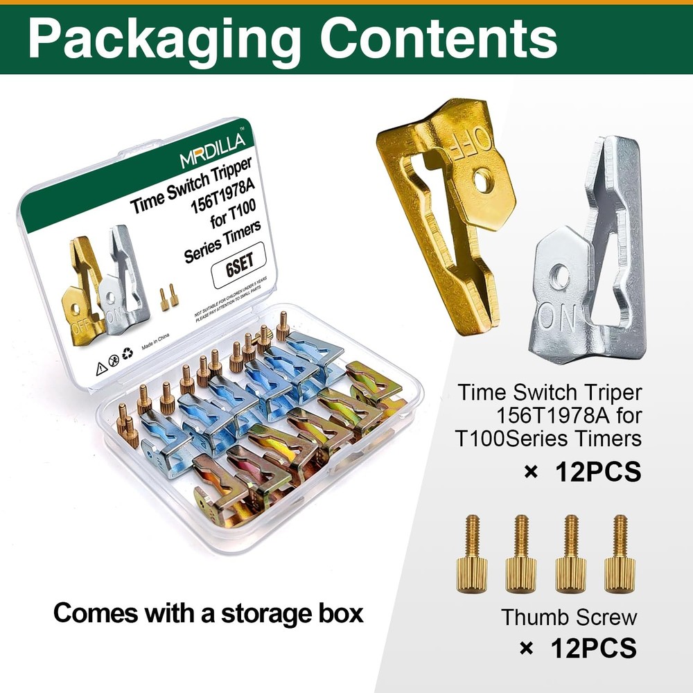 12 Pcs Pool Timer On Off Clips, Compatible with 156T1978A Intermatic 6set S/G