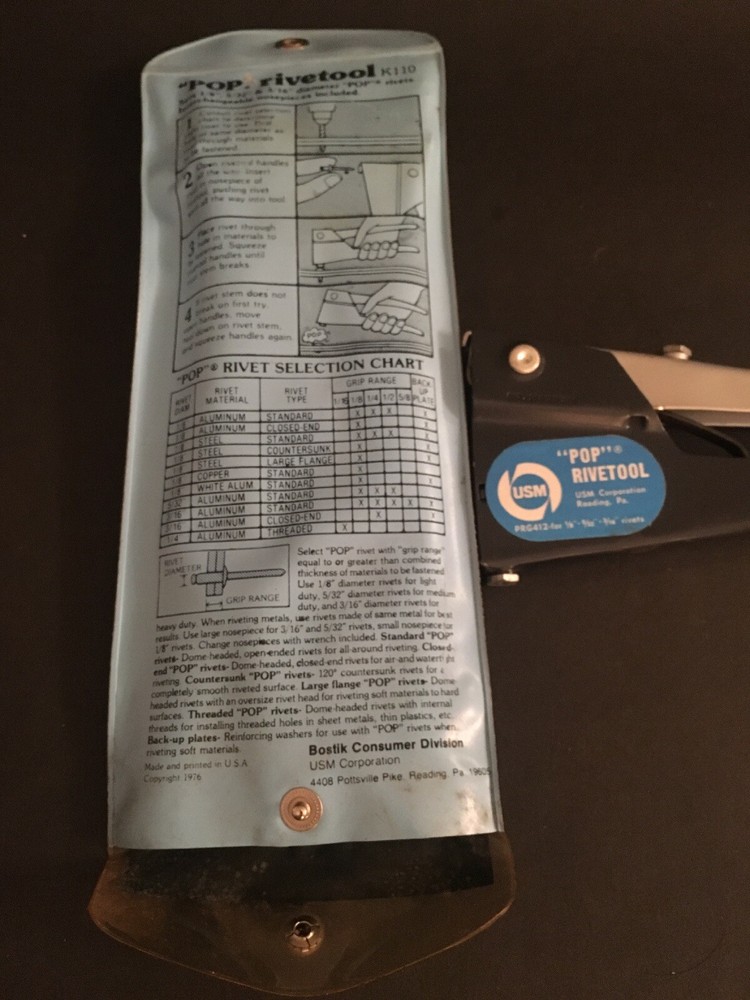 1976 Pop Brand Rivetool All Purpose K110