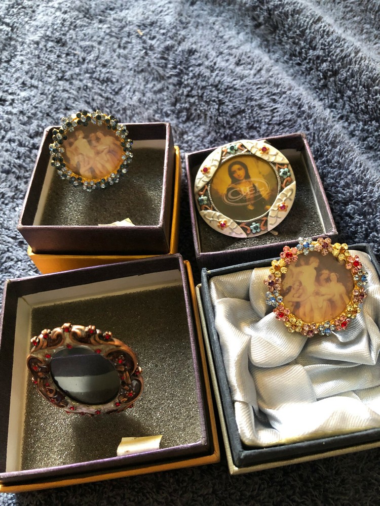 Small Multi Colored Jeweled Picture Frames New