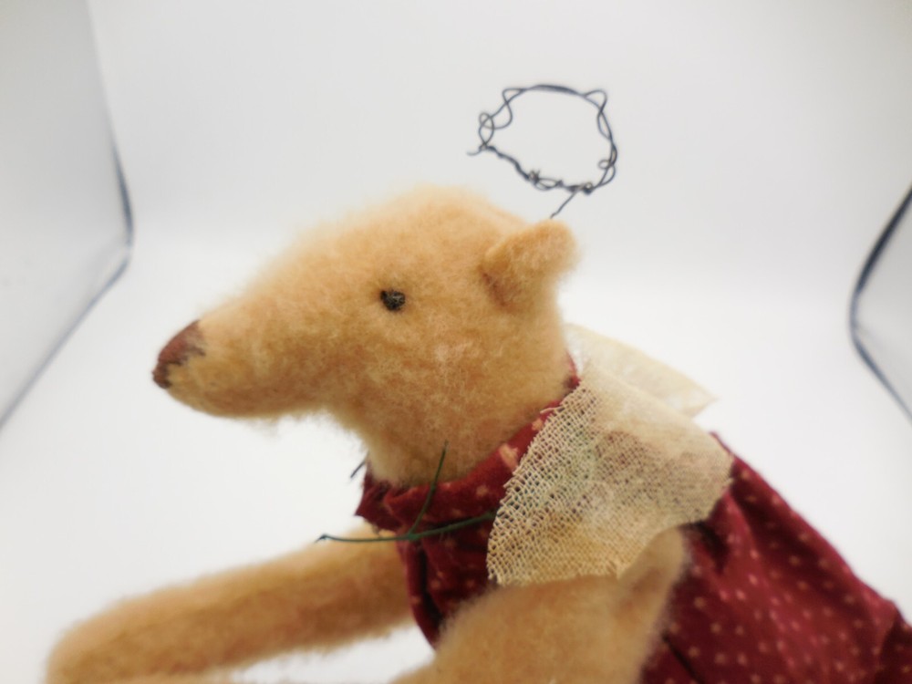Angel Bear Plush County Chic Folk Art Flat Bear 14"