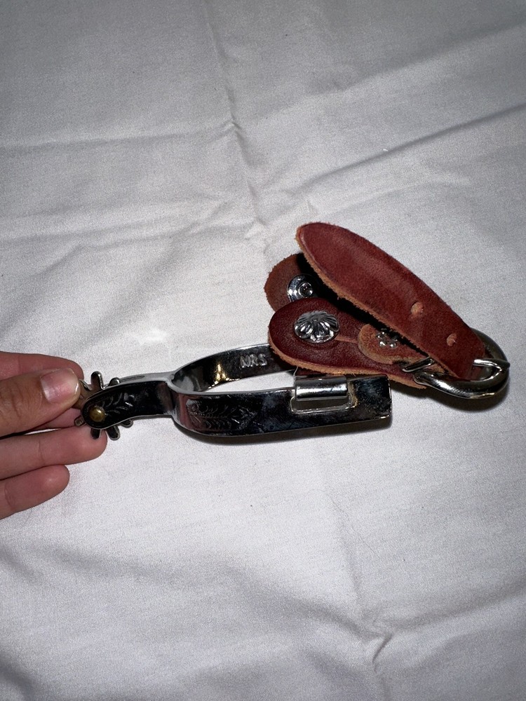 Cowboy NRS Metal Spur W/ Leather Strap