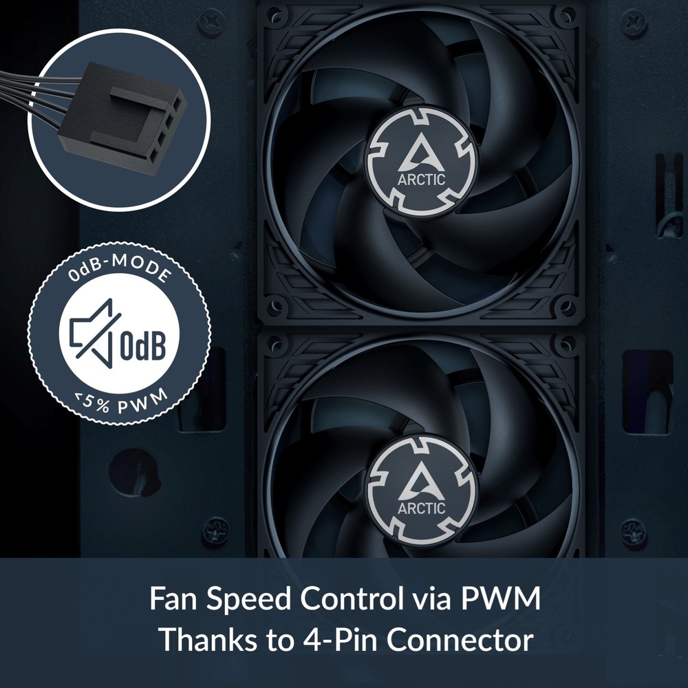 ARCTIC P9 Max Fan High-Performance 92mm Cooler Black PC 9cm