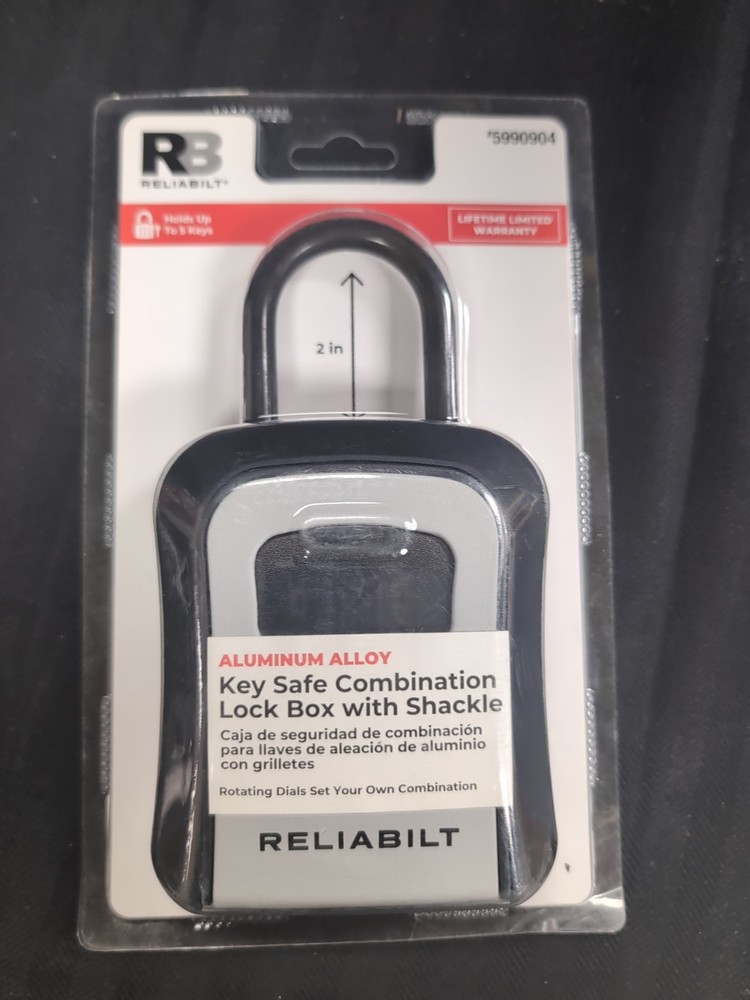 Reliabuilt Key Safe Combination Lock Box With Shackle