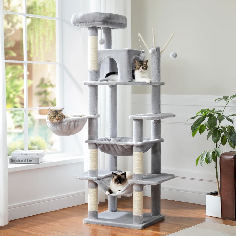 Cat Tree Tower Wood Cat Climbing Tree Fat Cats Large Super Hammock