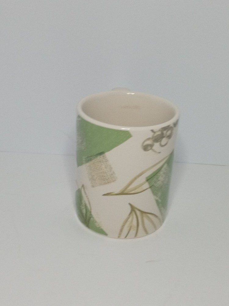 Corelle Coordinates Stoneware Coffee Mug Leaf Design