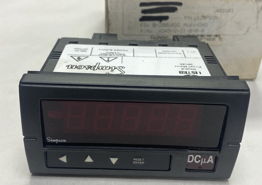 Simpson,H345,Digital Panel Meter NOS