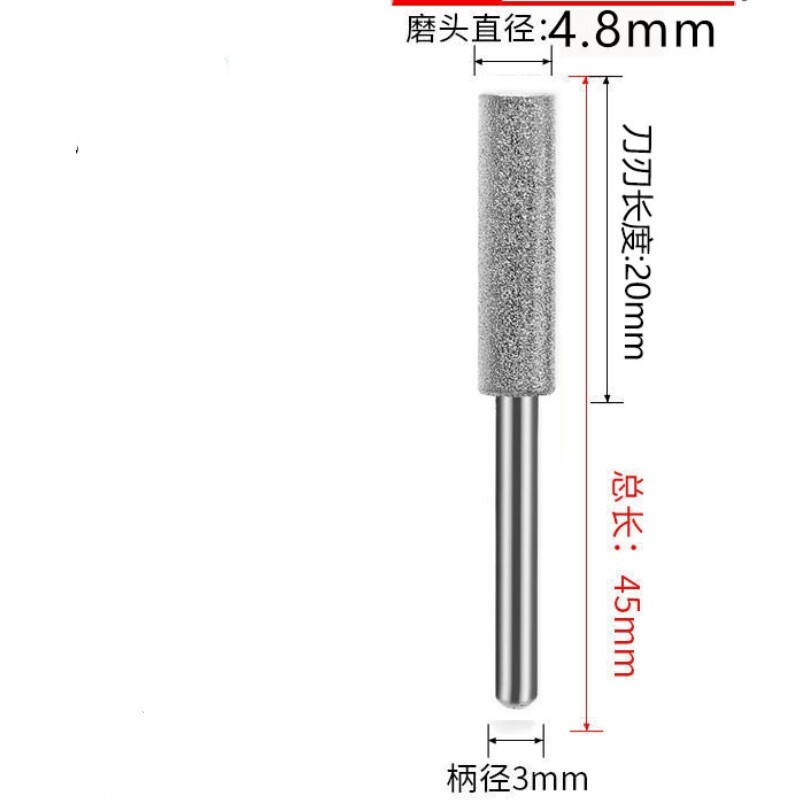 3/16" Diamond Chainsaw Sharpener Sharpening Stone Grinding File Tool Silver 8Pc