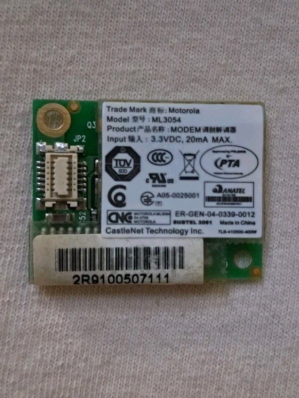 Motorola  ML3054  56K Modem Card