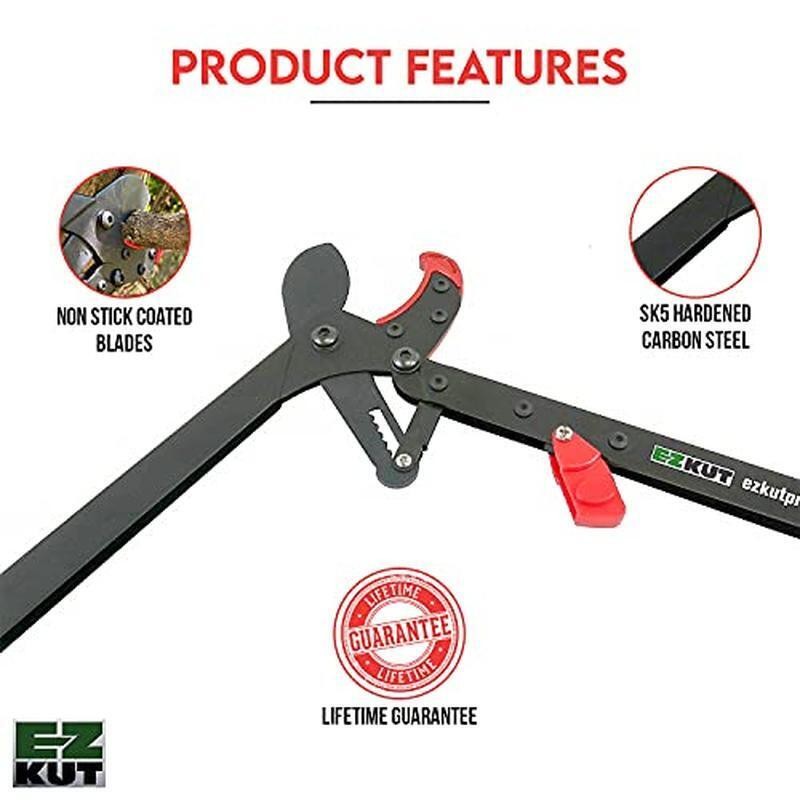 Branch Cutter Loppers. Ratcheting Tree Cutter - Sub Compact Lightweight Packable