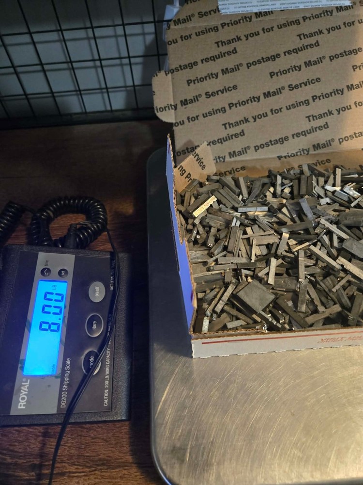 8lb lot - Scrap Letterpress Lead