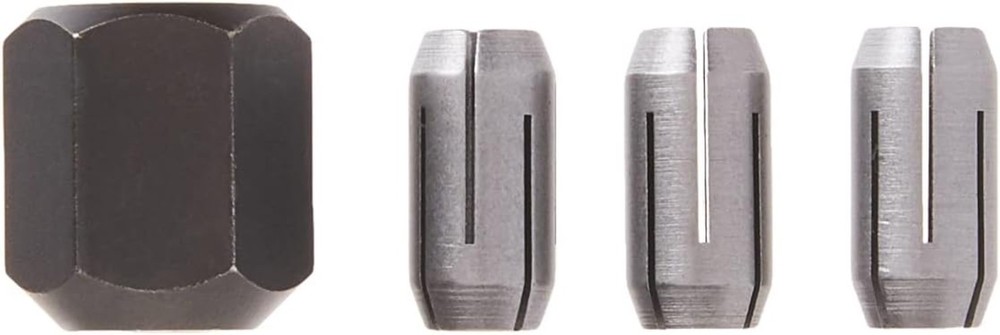 3-Piece Collet and Nut Kit for Drilling Machine, Compatible with Various Bits