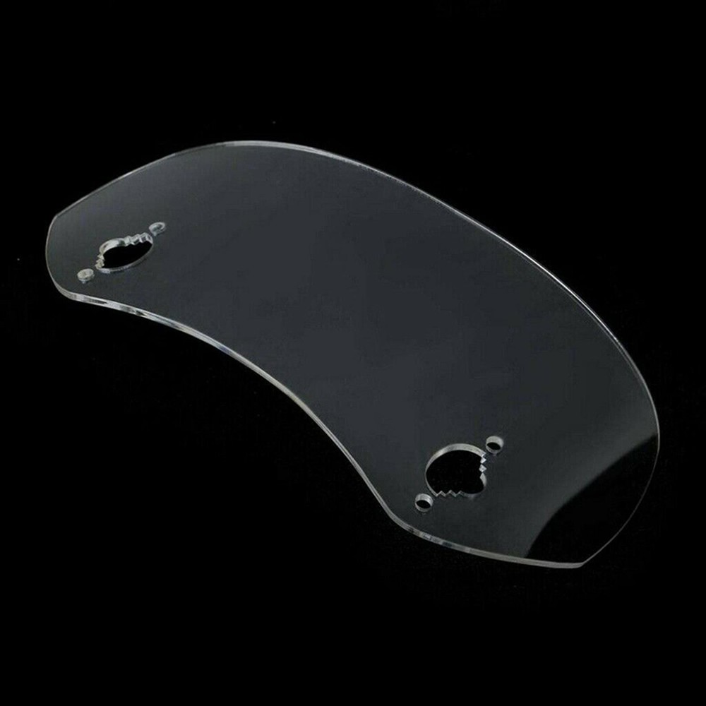 Resin Acrylic + PC Plastic Motorcycle Windshield Adjustable Wind Deflector Clear