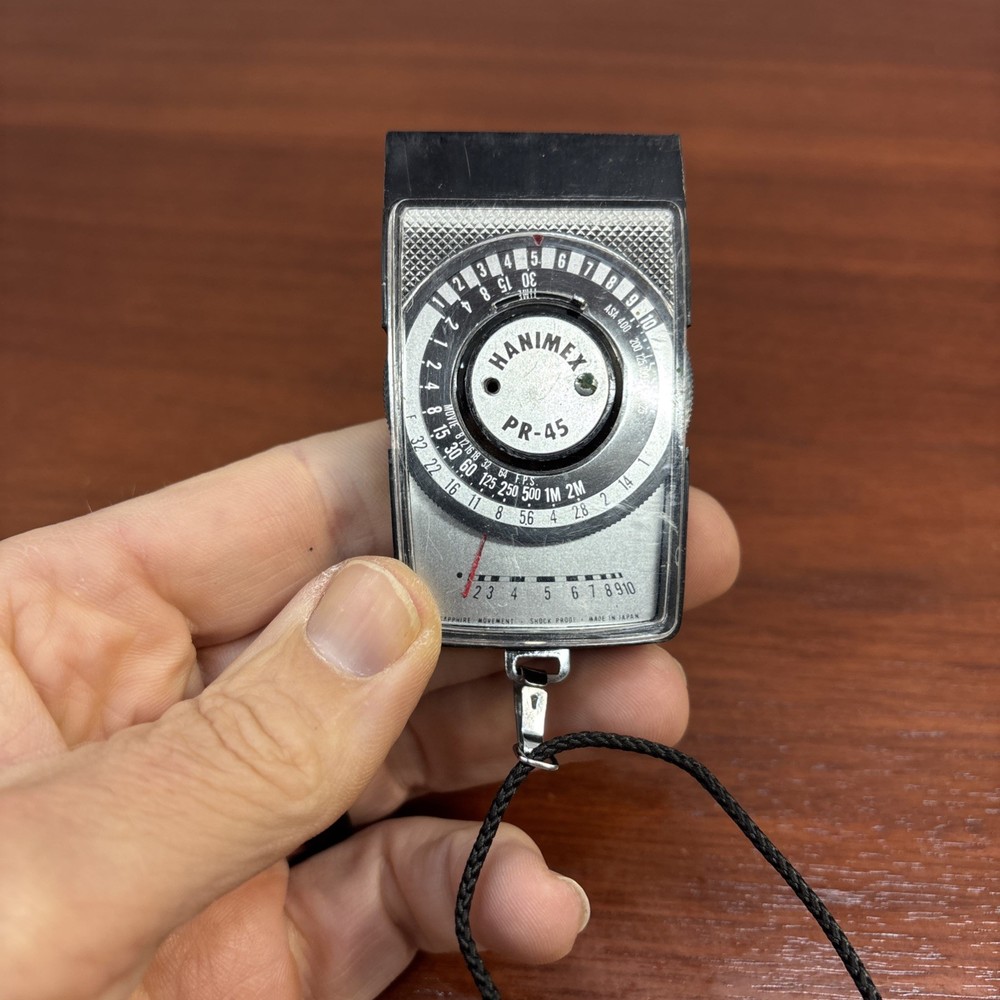VINTAGE Hanimex PR-45 Exposure Meter + Leather Case