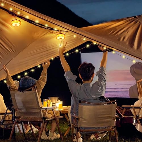 2 in 1 Outdoor with 9 Lighting Modes, Quick Storage, Durable and 26.2ft