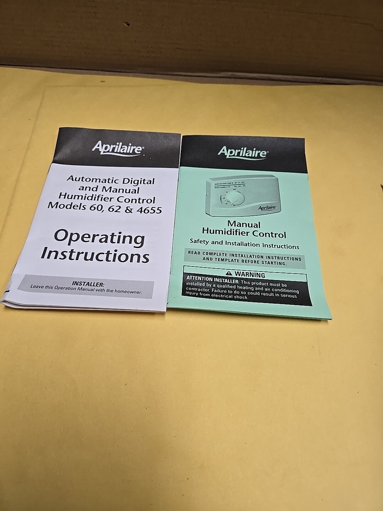 APRILAIRE MANUAL HUMIDIFIER CONTROL 1- MODEL 4655