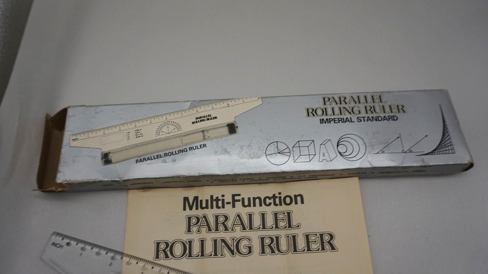Parallel Rolling Ruler Imperial standard with Instructions free ship USA