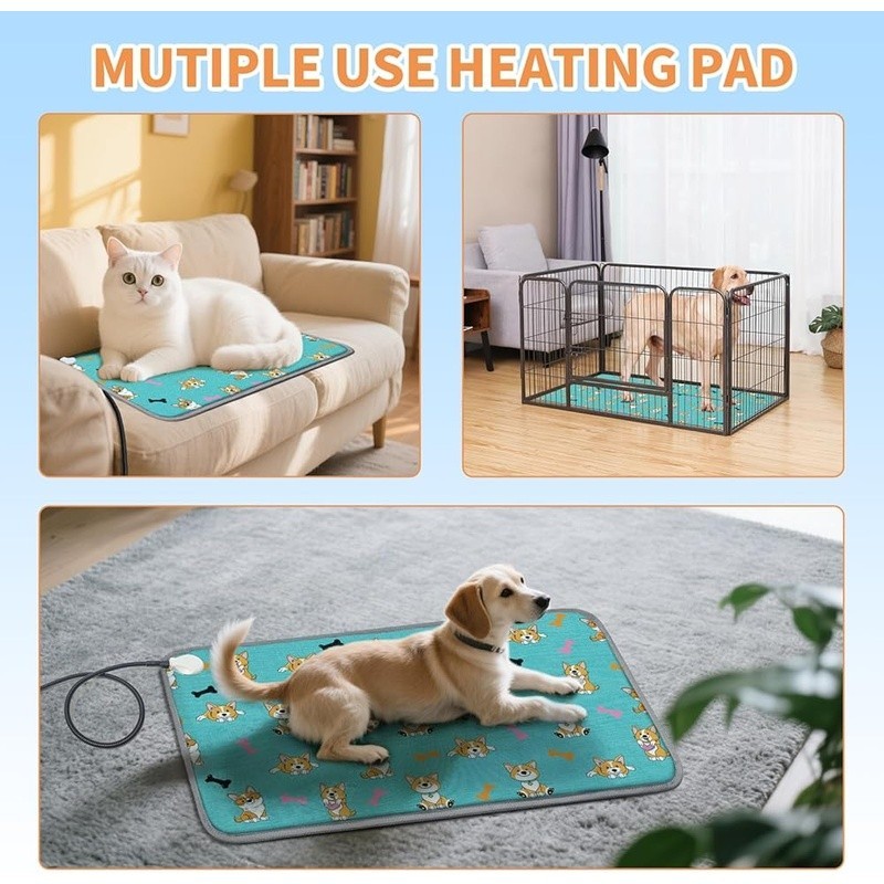 Digital Temperature Control Heating Pad Cats Dogs Waterproof Machine Washable US