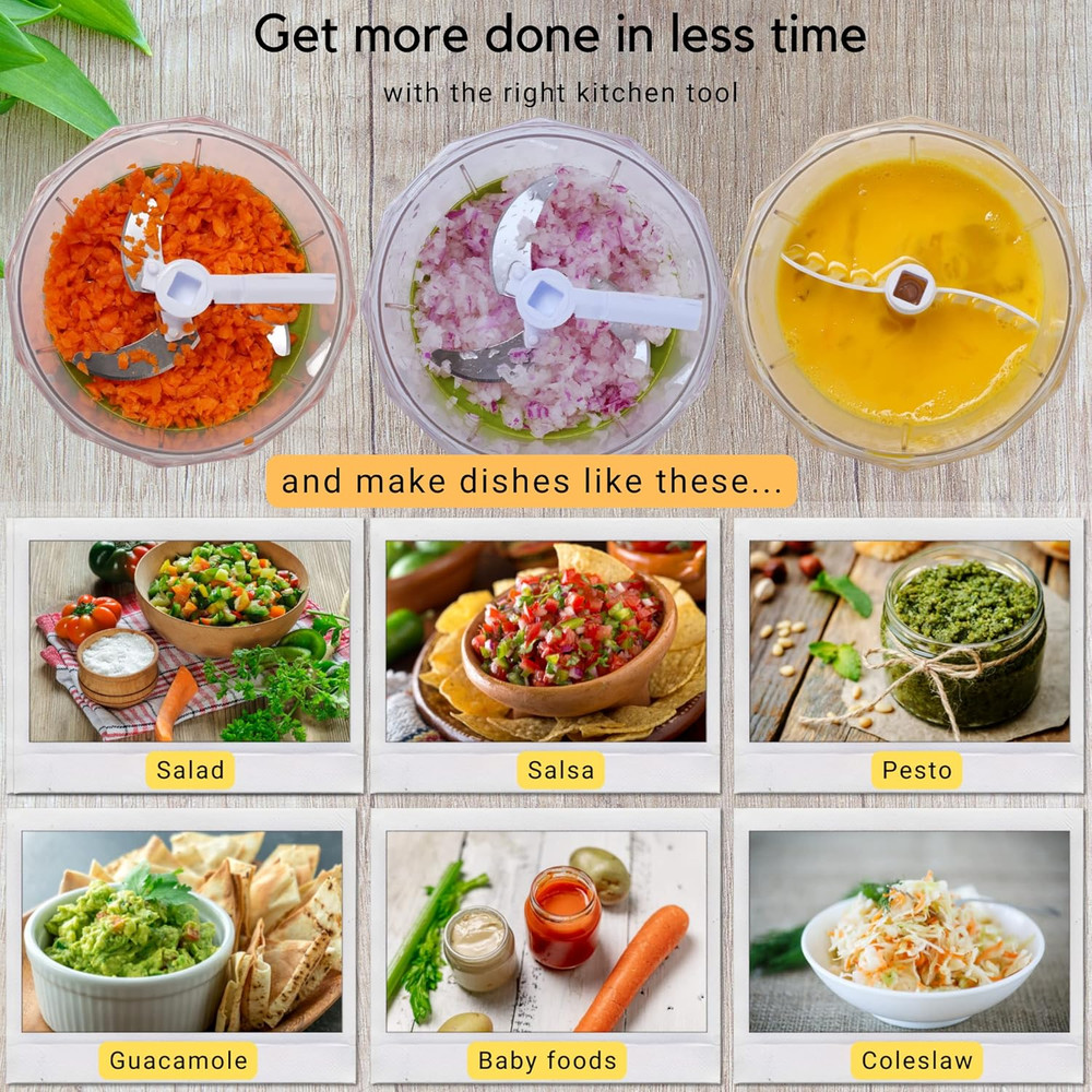 Quickpull Manual Food Chopper - 4-Cup Power for Easy Meal Prep