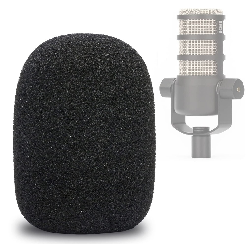 PodMic Pop Filter Foam Cover - Mic Windscreen Wind Cover Customized for Rode ...